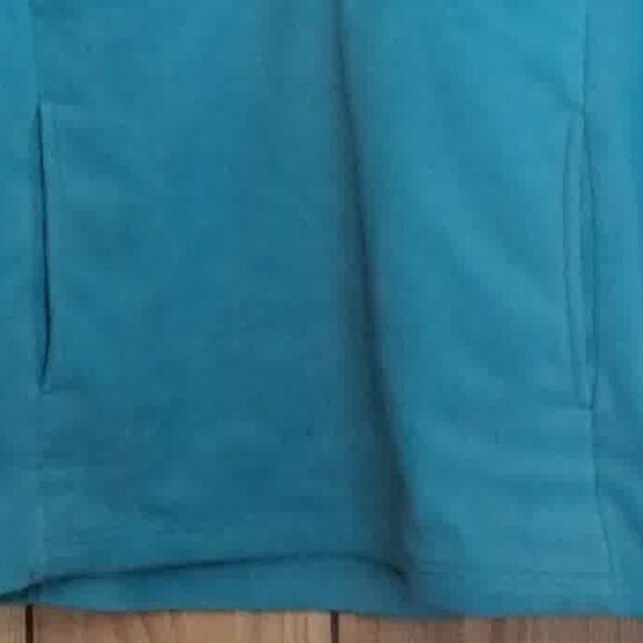 LANDS' END MEDIUM 10-12  Blue Fleece Hoodie Tunic - Picture 2 of 13